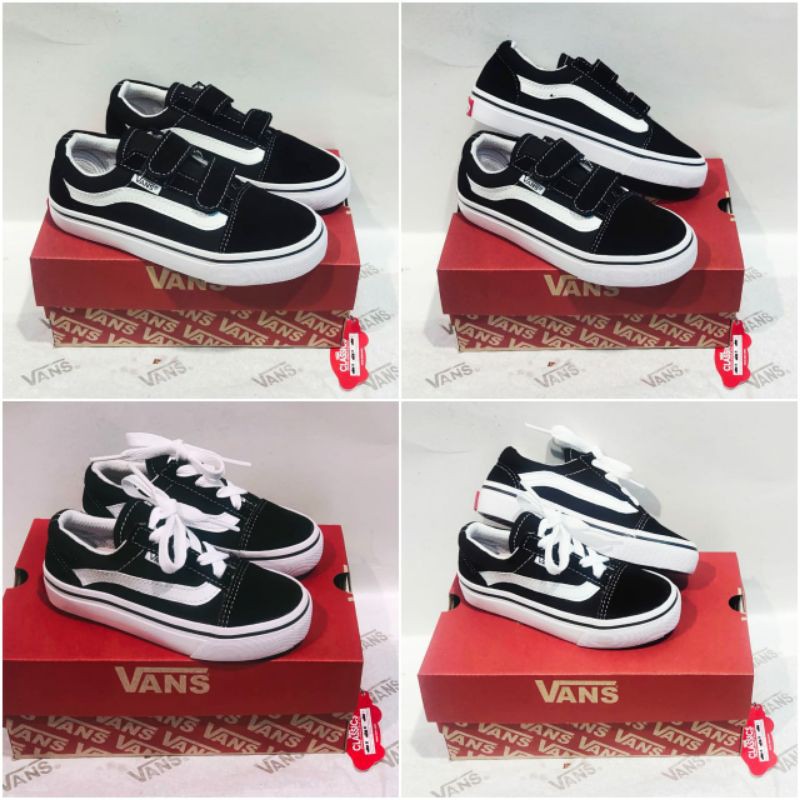 SEPATU VANS ANAK OLDSKOOL BLACK WHITE CLASSIC PREMIUM SEPATU ANAK LAKI LAKI SEPATU ANAK PEREMPUAN