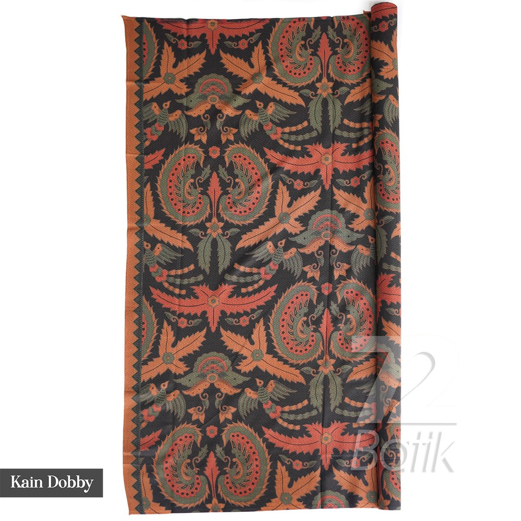 BAHAN BATIK PREMIUM Dobby Dobi Dobbi Dolbi Motif Burung Warna Hijau Orange Merah 722026 Cap 72 Jarik Jarit Samping Kebat Panjang Batik Dobby Modern Premium Bahan Seragam Batik Pernikahan Kantor Keluarga Murah Kamen Jadi Batik Bali Lembaran