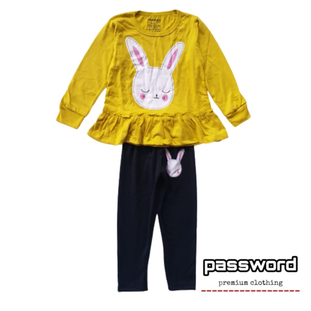 HappyOliver PASSWORD PIYAMA BUNNY FASHION Setelan piyama 1 - 7 Tahun Baju Anak BerKualitas