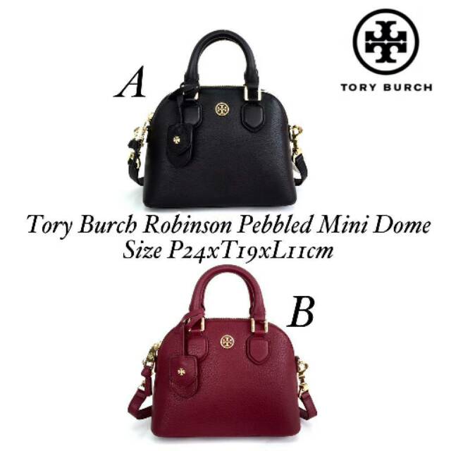 Tory Burch Robinson Pebbled Mini Dome tas selempang slingbag crossbody original authentic asli