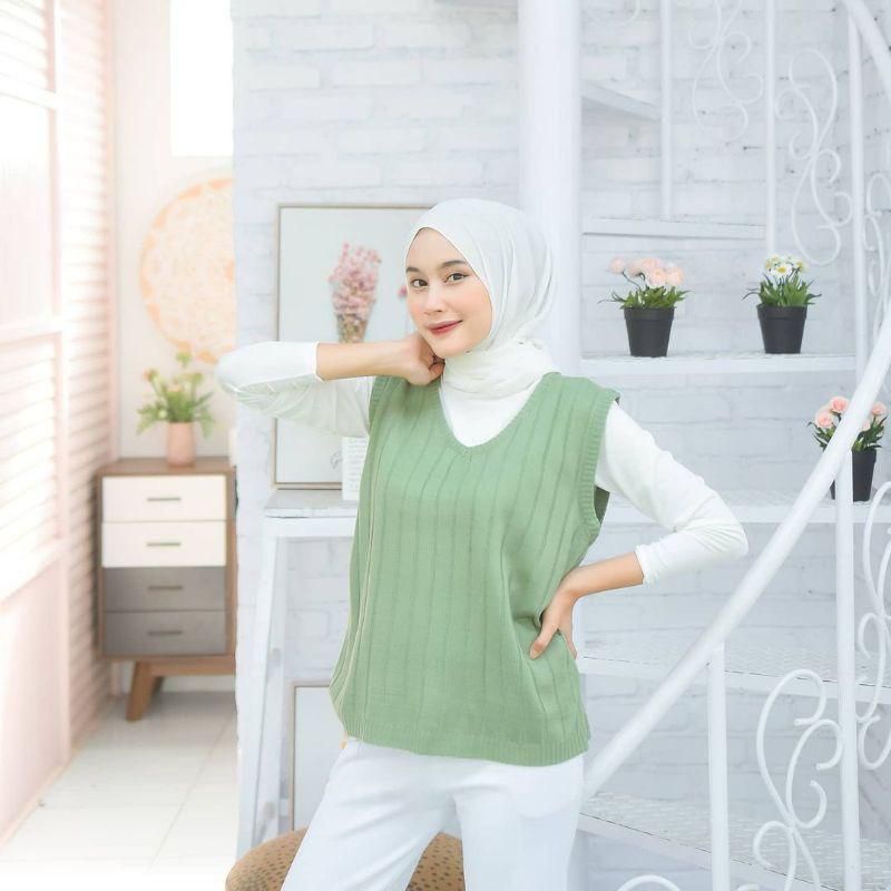 Basic Vest Rajut/Vest Rajut diskon/Vest rajut lucu