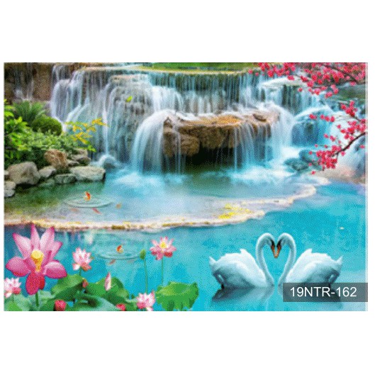 Laris Dekorasi Wallpaper Dinding Custom Gambar Pemandangan Alam 3d Air Terjun 02