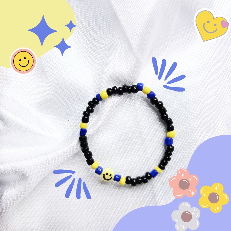 Smiley bracelet | Gelang manik | Cute bracelet | Cincin &amp; gelang manik