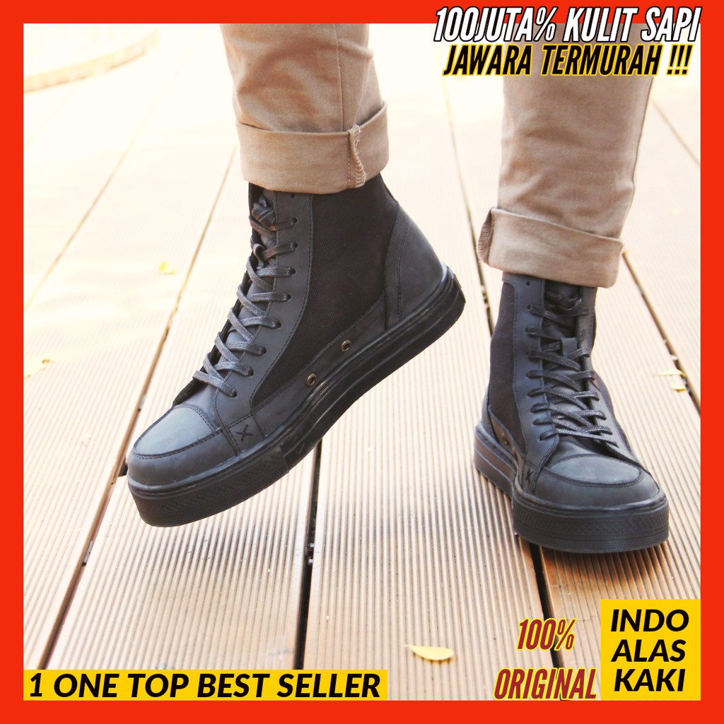 Sepatu Sneaker Pria | BRADLEYS ORIGINAL / VENOM black | Sepatu Kado Sekolah Kuliah Nongkrong