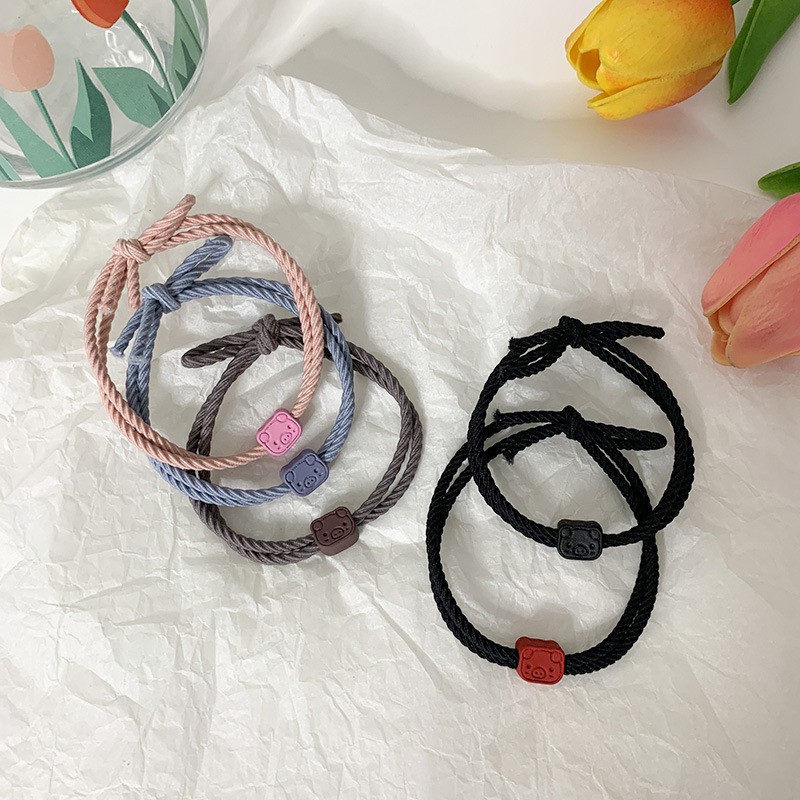 Ikat Rambut Simple Model Gelang Gaya Korea Aksesoris Fashion Wanita Import