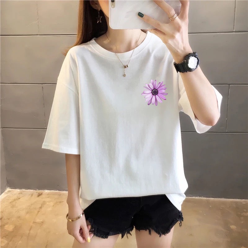 KAOS LILAC FLOWER / KAOS WANITA/ KAOS KATUN 24S