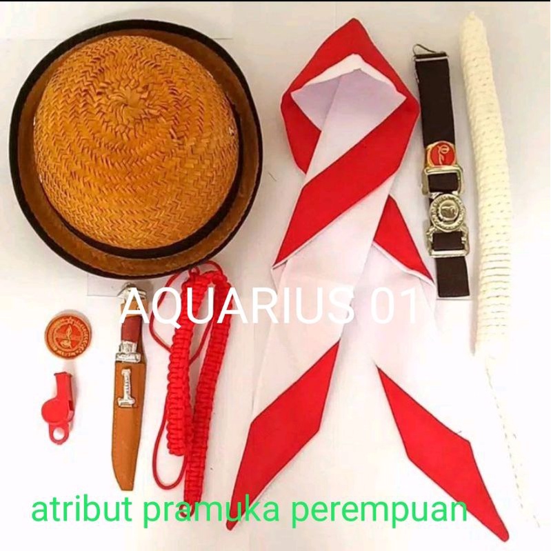 SET ALAT+TOPI BAMBU PERALATAN PRAMUKA ANAK PEREMPUAN/ATRIBUT PRAMUKA