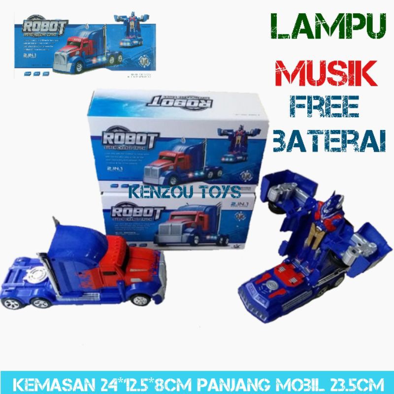 Mobil Berubah Jadi Robot Optimus Frime Truck