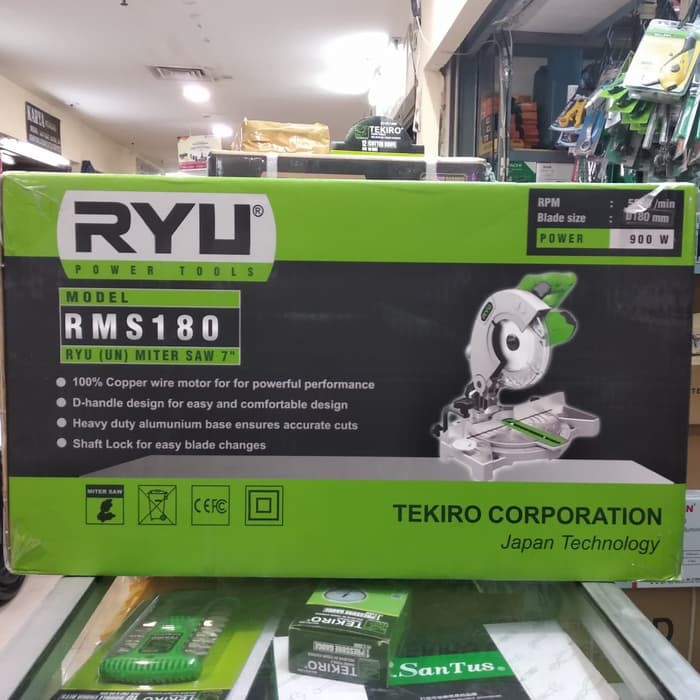 MITTER SAW RYU RMS 180 - MITTER SAW RYU 7" - MESIN POTONG ALUMUNIUM