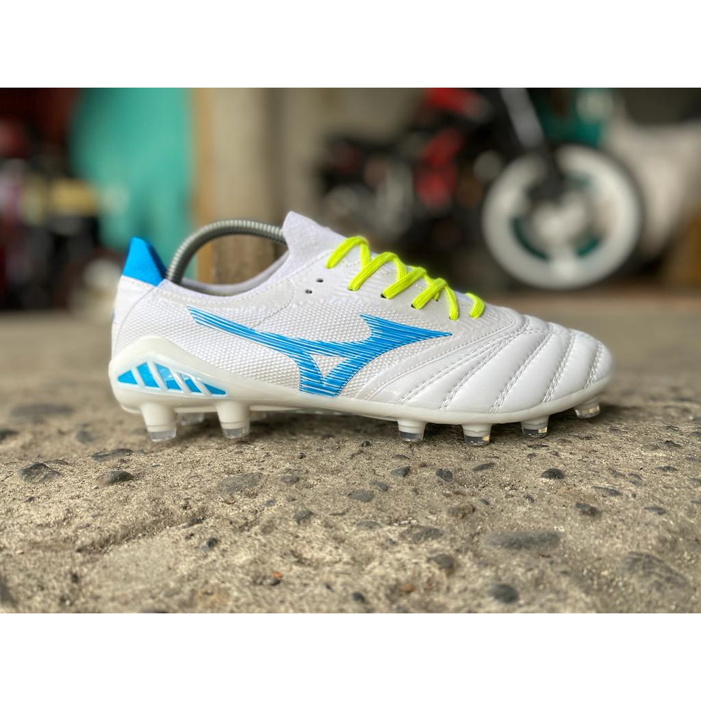 Sepatu Sepak Bola Soccer Mizuno Morelia Neo III 3 Beta made in japan FG - White Blue