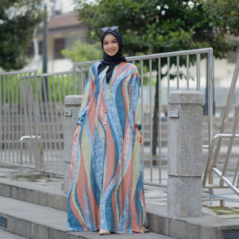 ( 1KG MUAT 6PCS ) AZRAF GAMIS ORIGINAL 100 % GUARDIAN RAYON PREMIUM MOTIF