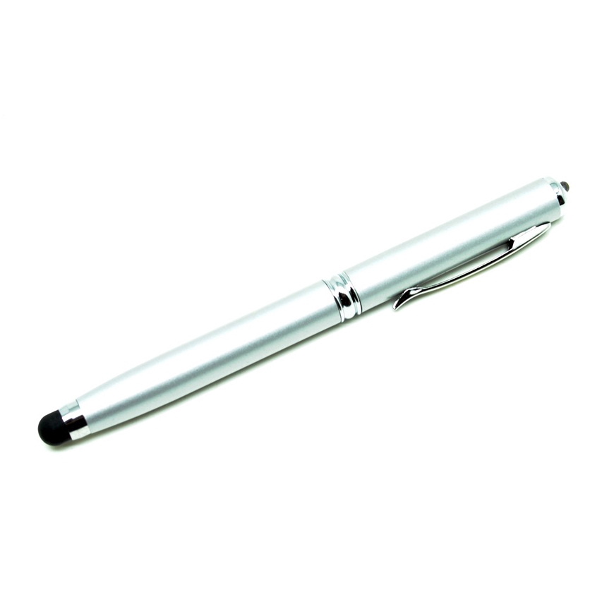 TaffLED 4 in 1 Senter + Laser Pointer + Pen + Stylus - T0054 - Silver