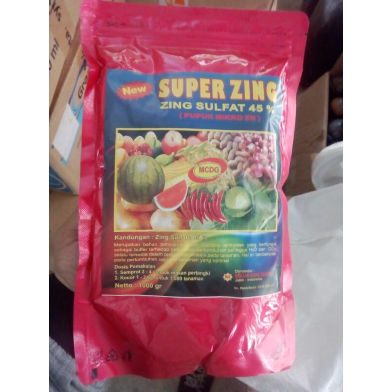 New Super ZinG Pupuk Nutrisi Padi 45 % Zinc Sulfat
