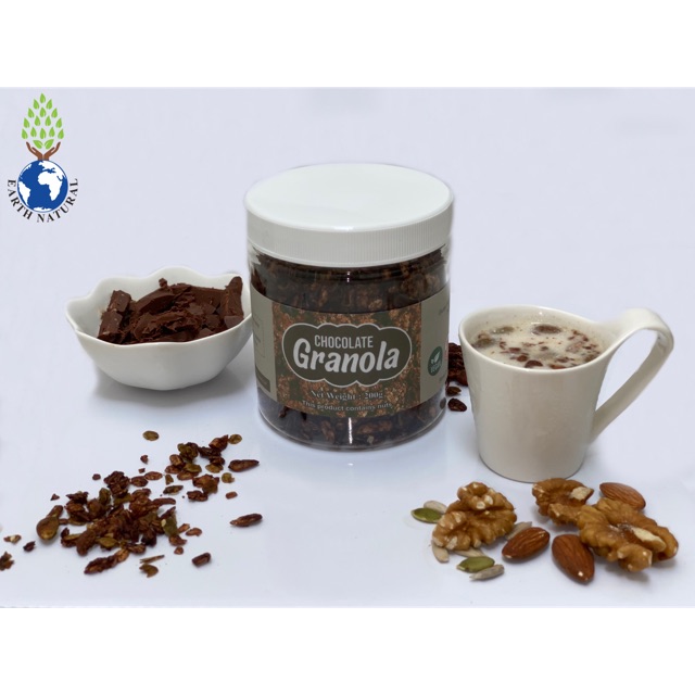 

Earth Natural Chocolate Granola 200g | Homemade Vegan Chocolate Granola 200g