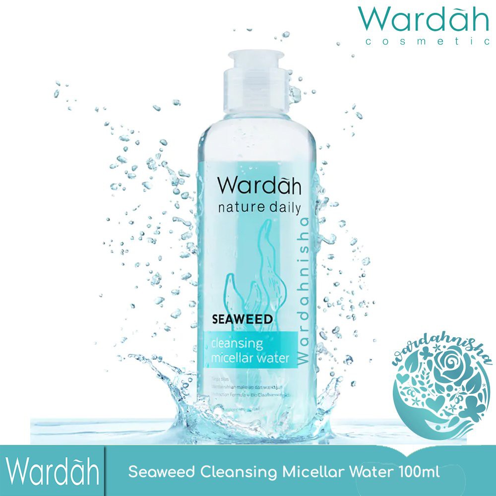 Wardah Nature Daily Seaweed Cleansing Micellar Water 100 ml / Wardah Nature Daily Micellar Water / Wardah Nature Daily Series