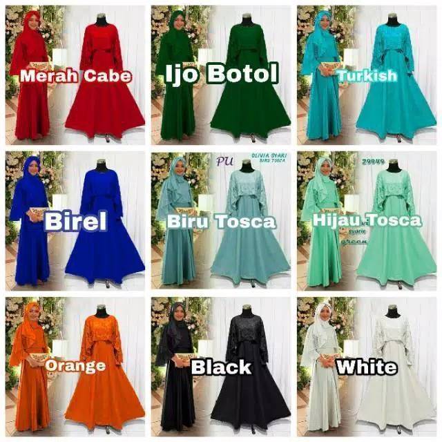 Olivia Syari | Gaun Pesta | Baju Kondangan | Baju Gamis | Gamis Syari | Pakaian Muslim | Baju Muslim