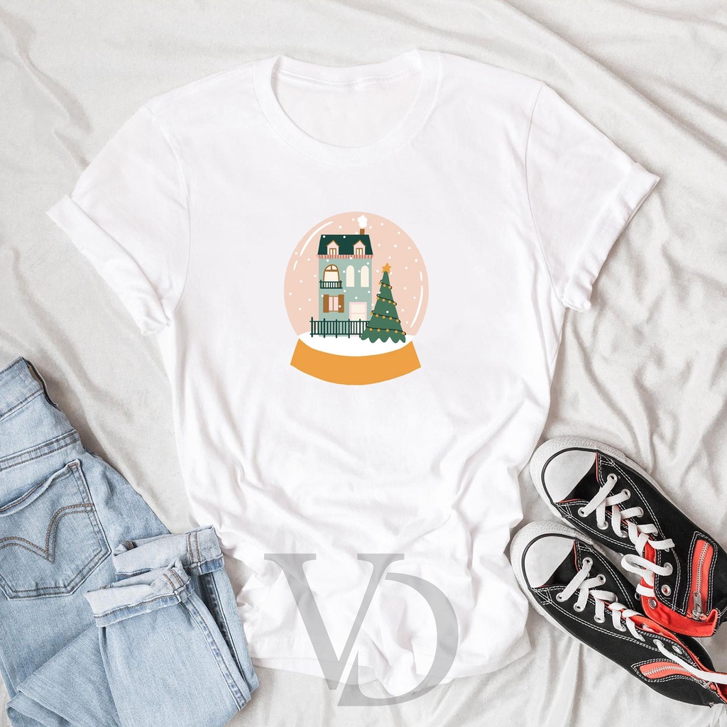 CUSTOM GAMBAR / BAJU NATAL FOTO / ATASAN KAOS ATASAN UNISEX LENGAN PENDEK / TUMBLR TEE CHRISTMAS