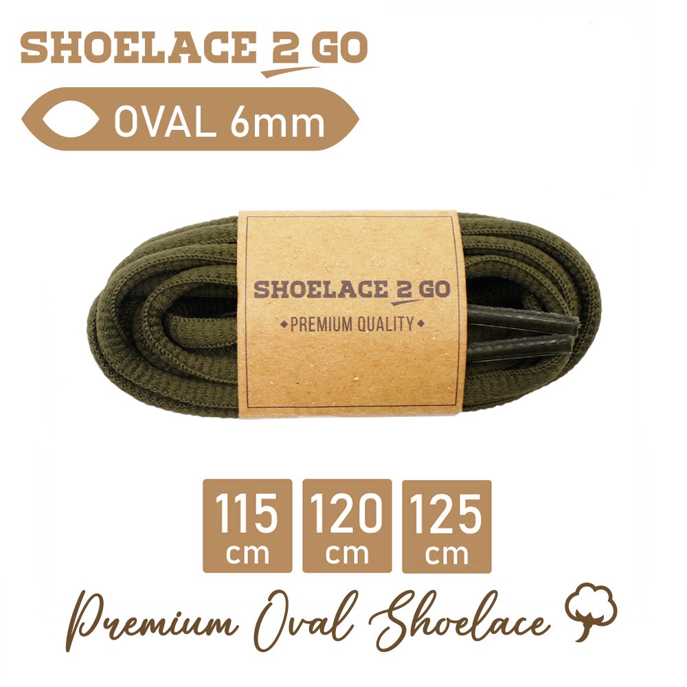 SHOELACE 2 GO PREMIUM TALI SEPATU LONJONG OVAL K1 - GREEN