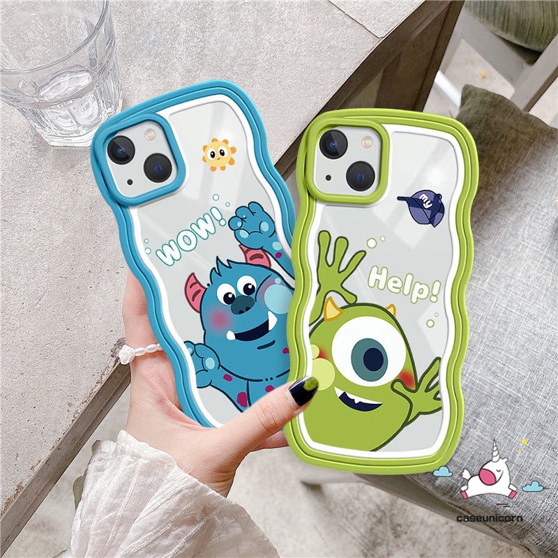 Casing Oppo A17 A17K A16 A12 A57 A15 A78 A77s A95 A55 A3s A1K A16K A96 A5s A53 A9 A5 A54 A74 A76 A7 F9 A16E A16s A52 Reno 8T 7z 8z Cartoon Monster University Soft Wavy Edge Case