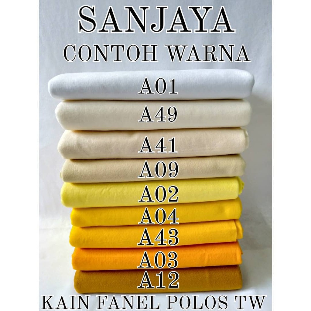 (PART 1) KAIN FLANEL / KAIN FANEL METERAN / KAIN WARNA WARNI / KAIN FANEL POLOS TW (TAIWAN) PER 3 METER