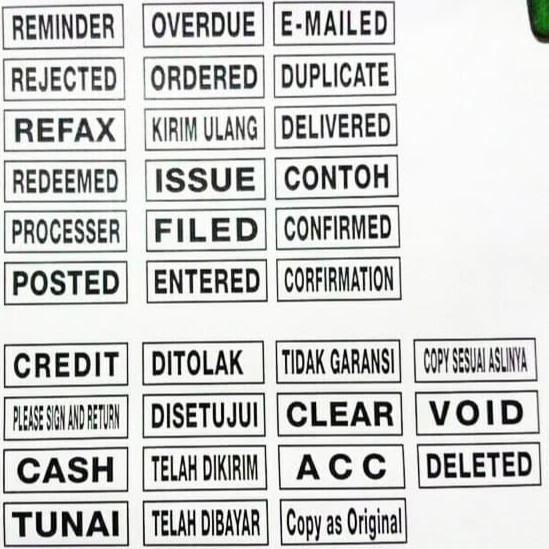 

NEW KURIR - Cetak Stempel LUNAS RECEIVED DELIVERED REVISED CREDIT APPROVED ORIGINAL