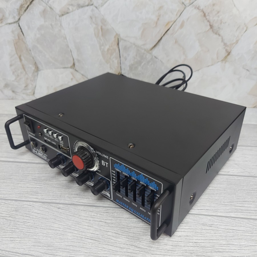 Power Amplifier Fleco A-22 BT Ampli Bluetooth Equalizer Echo