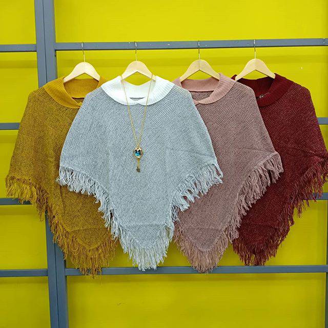 Outer Ponco Rajut