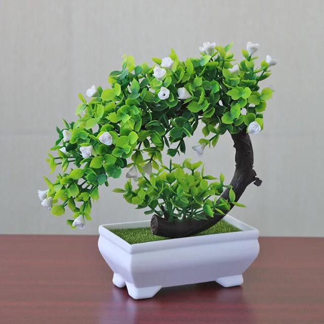 INFY - Tanaman Hias Mini/Pot Bunga Hias Plastik/Ornamen Tanaman Pohon Bonsai/Artificial Flower R194