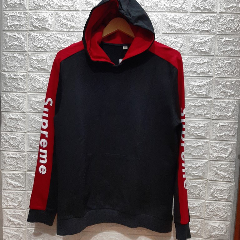 PL Hoodie Supreme Fashion (hitam pekat)