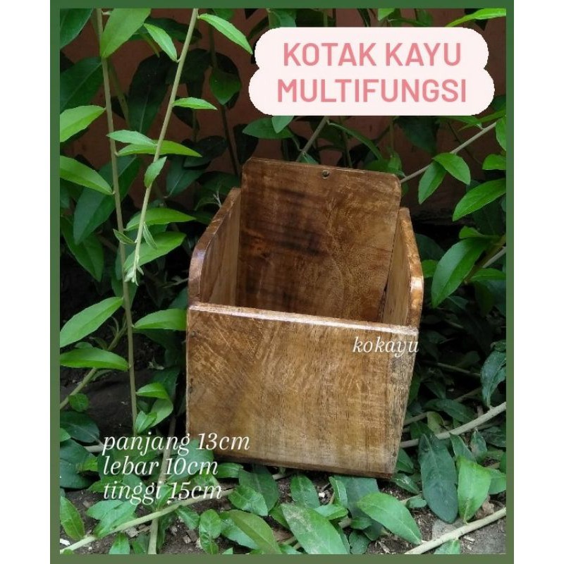 Tempat Kotak Sendok/Garpu Kotak Pensil Kayu