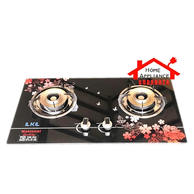 Kompor Tanam Duduk Gas Kaca LKL 2 Tungku Kompor Kaca LKL