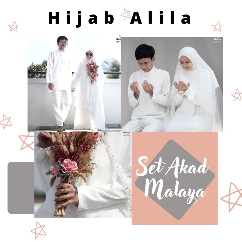 HIJAB ALILA Set Akad by Hijab Alila Gamis Akad Malaya