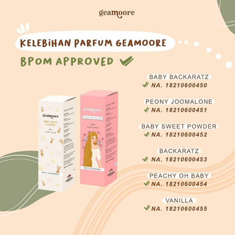 [SELLER RESMI] GEAMOORE INSPIRED PARFUM 6ML ROLL ON