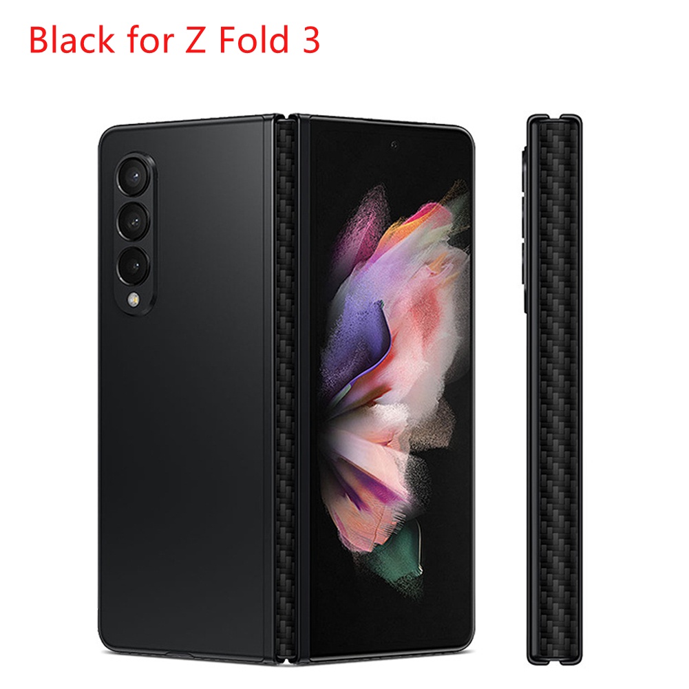 Stiker Film 3D Carbon Fiber Matte Untuk SAMSUNG Z Fold 2 3 4 W20 W2021 W22 Fro Galaxy Z Flip3 4 5G