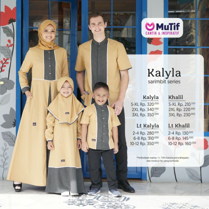 Mutif Sarimbit Kalyla Honey Yellow Mutif Kalyla Khalil Little Kalyla Khalil Baju Muslim Gamis Sarimbit Keluarga Lebaran Terbaru Ori Mutif