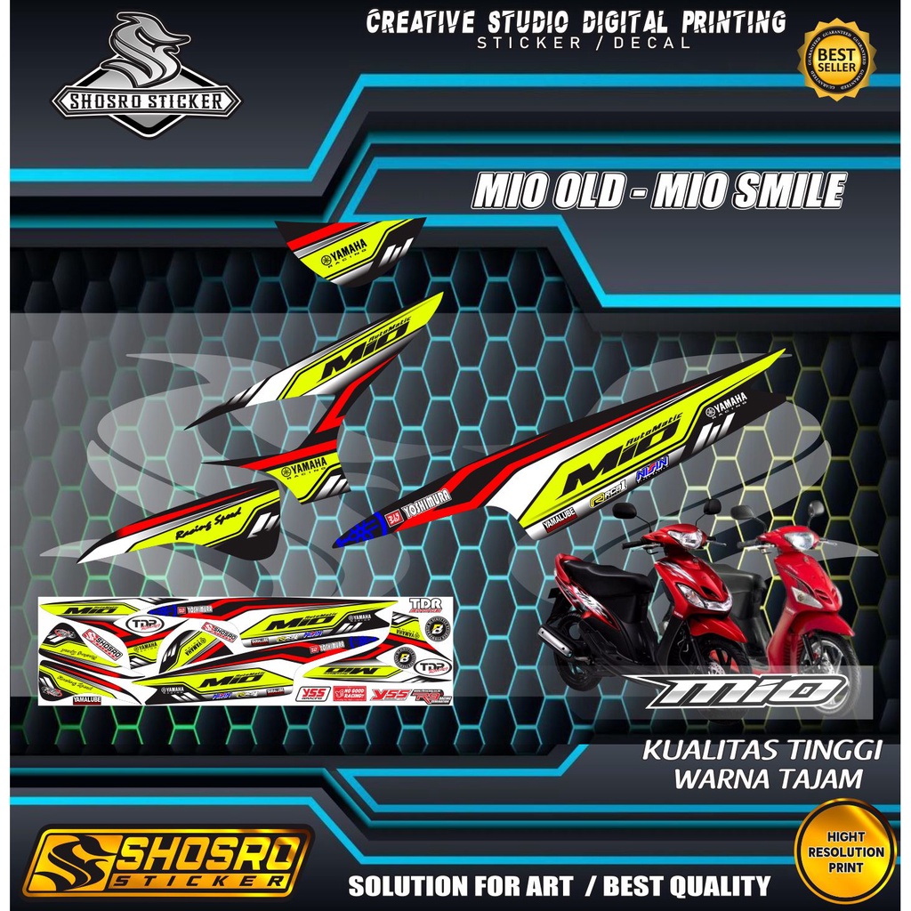 COD LIS STRIPING MOTOR MIO OLD / MIO KARBU - MIO SMILE  / MIO YAMAHA SMILE VARIASI RACING STRIPING /