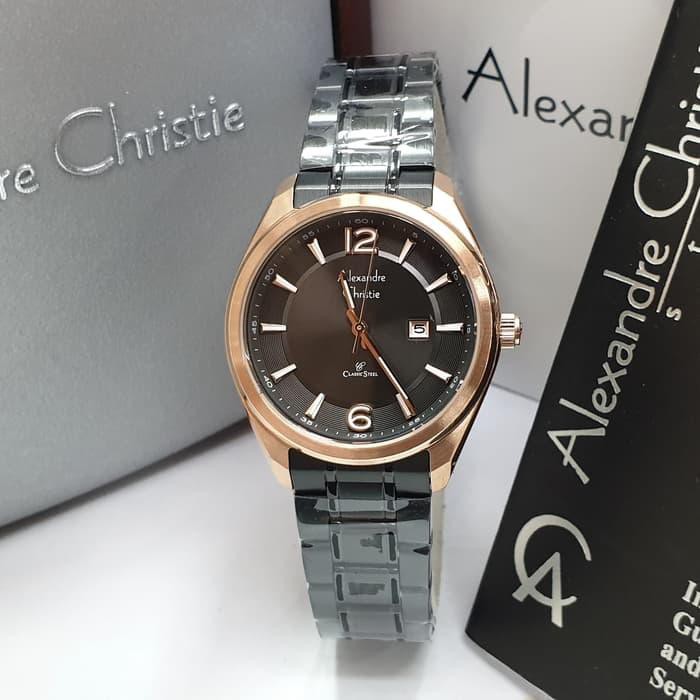 Jam Alexandre Christie Wanita AC8583 AC 8583 Black Rosegold Alexander Christie Limited