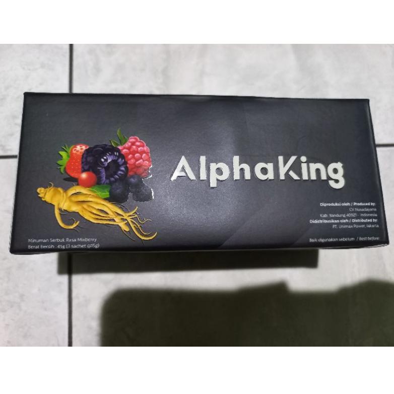 Terlaris❉ 1 Sachet Herbal Pria Vitalitas Lemah Syahwat Impotensi AlphaKing Alpha King Keperkasaan Pr