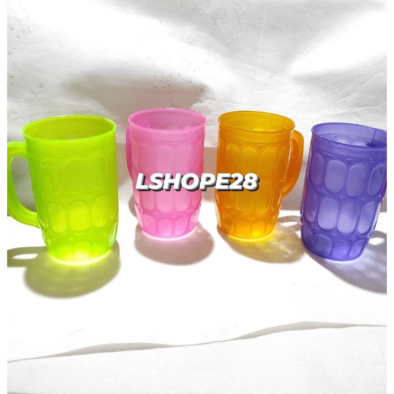HARGA PER LUSIN gelas plastik bening.gelas / cangkir / plastik warna warni.