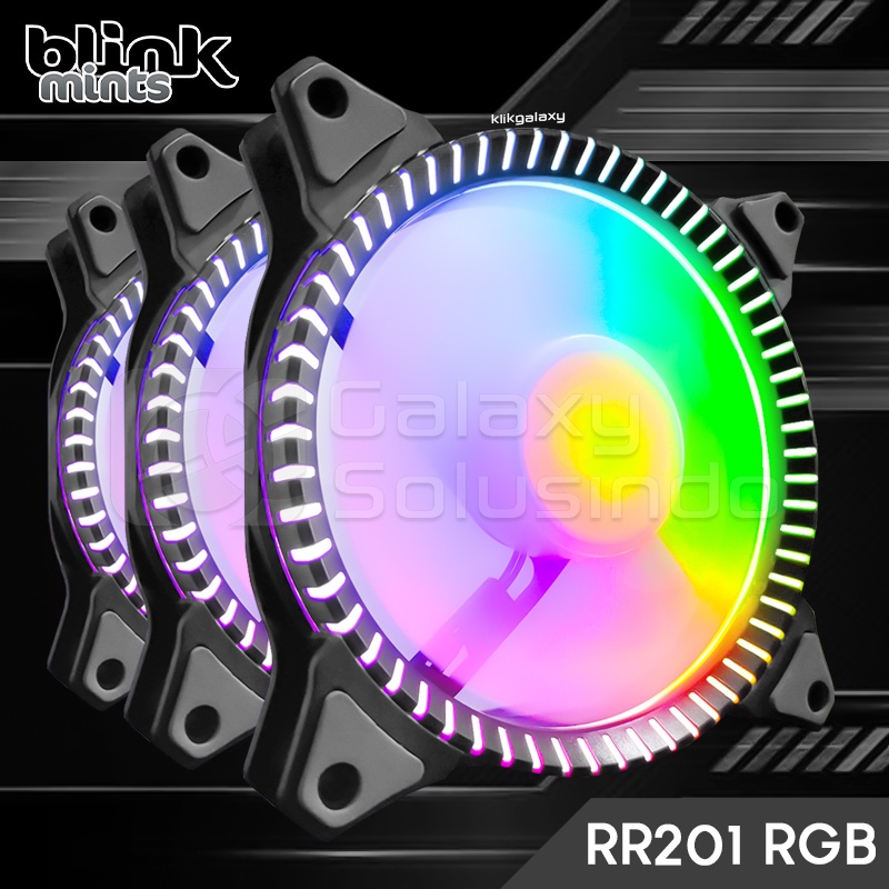 BLINKMINTS RR201 RGB 3Pack + CONTROLLER + REMOTE - Fan Case