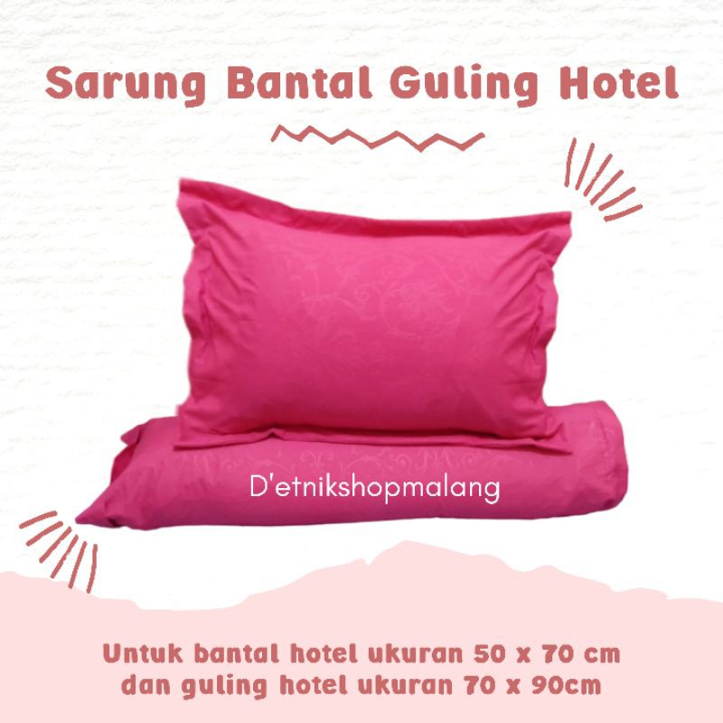 Sarung Bantal Guling Hotel Jacquard ( Set Sarban Dan Sargul )