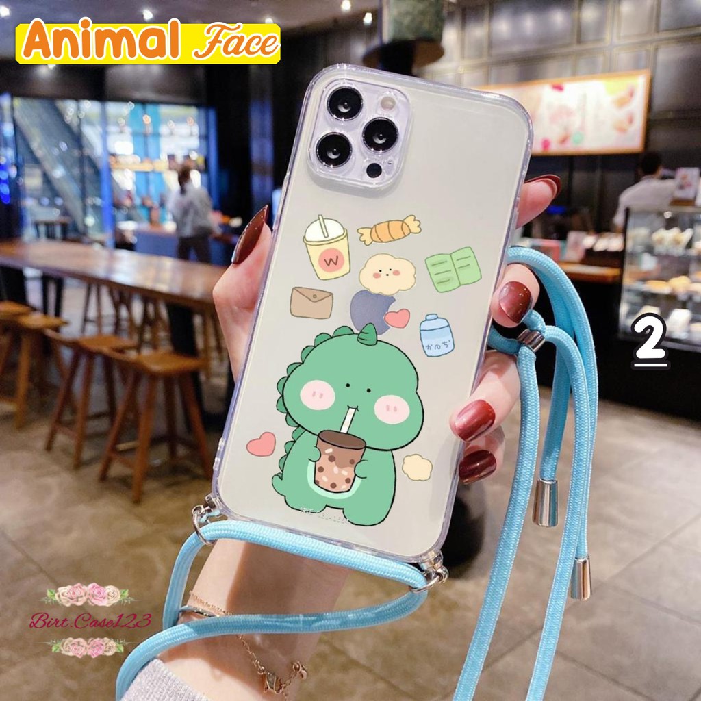 SOFTCASE SLINGCASE LANYARD BENING ANIMAL FACE INFINIX NOTE 8 HOT 9 PLAY X680 X682 10 LITE BC5779