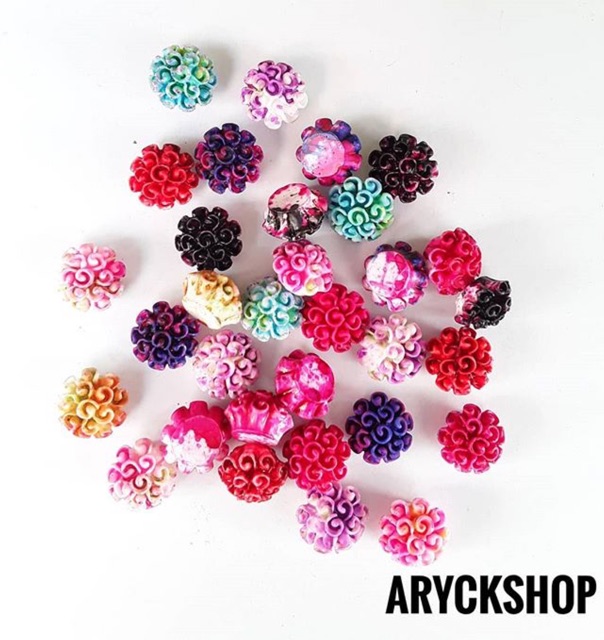 Bucket flower sembur bahan craft tasbih bahan case blink bahan bunga mini hiasan bunga kecil