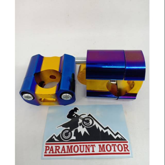 raiser stang TWOTONE lurus peninggi stang cnc universal raiser stang Vixion xabre Megapro dll