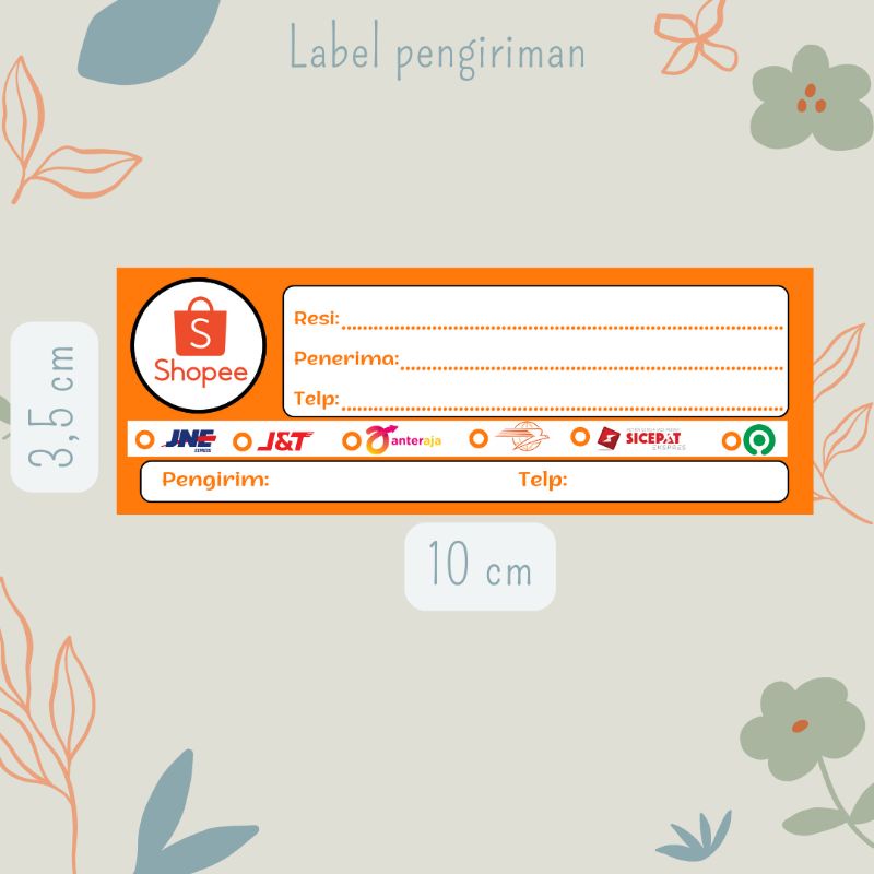 Sticker Label Pengiriman | Sticker Shopee untuk resi
