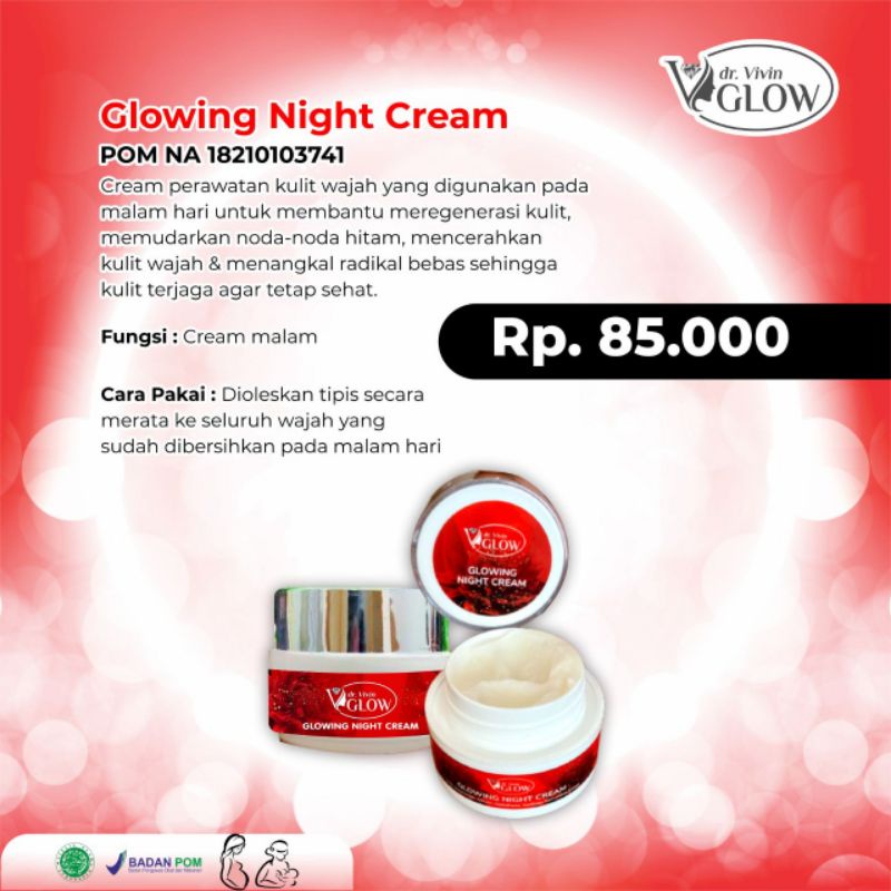 GLOWING NIGHT CREAM BY DR VIVIN GLOW