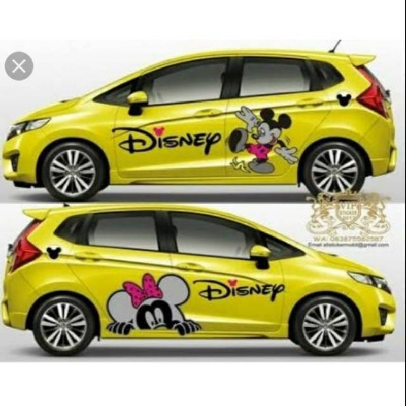 stiker mobil motif kartun Disney sticker cutting mobil Avanza Xenia Sigra Terios Ayla calya Toyota Y