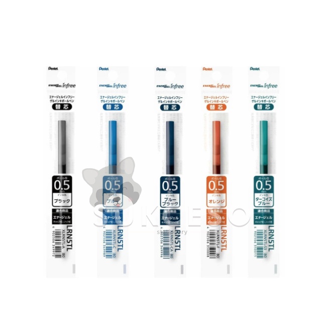 

Pentel REFILL Pulpen Energel Infree XLRN5TL 0,5mm /Isi Ulang Pulpen Infree Energel Clear Retractable