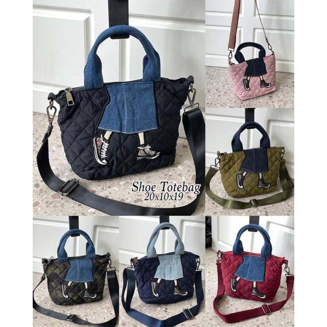 Pillow tote bag / tote bag nylon anti air  / fashion jeans tote bag