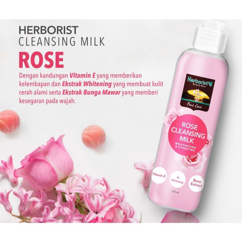 ✿ELYSABETHME✿ ⓗⓔⓡⓑⓞⓡⓘⓢⓣ Herborist Rose Cleansing Milk susu pembersih cleanser angkat makeup dan bedak